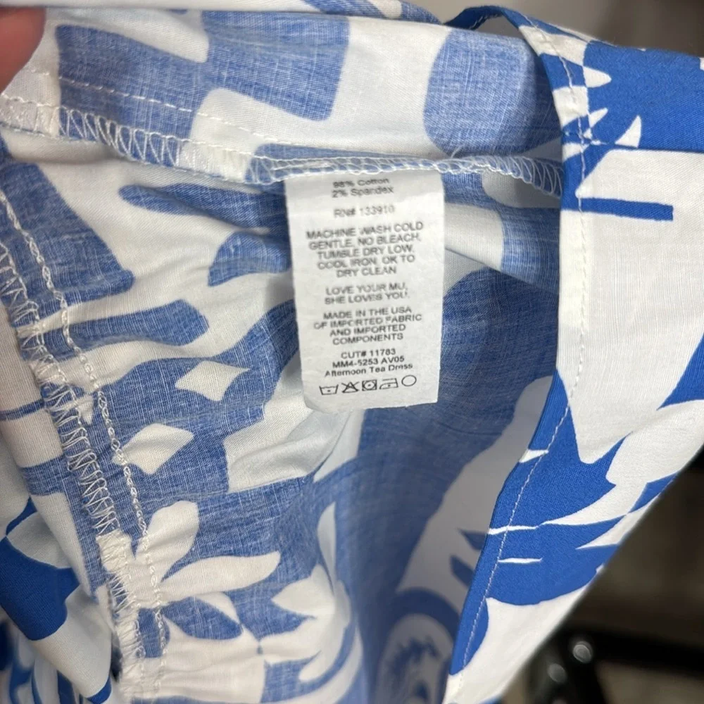 Show Me Your MuMu Afternoon Tea Blue and White Midi Dress - Picture 5 of 6